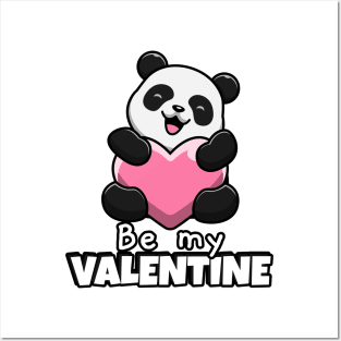 Panda Be My Valentine Posters and Art